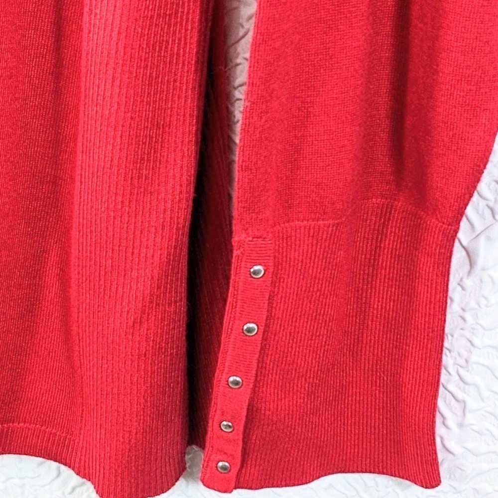 JM Collection Snap Cuff Knit Sweater - Picture 3 of 6